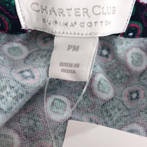 Charter Club Petite Medallion-Print Top women’s size petite medium - Picture 3 of 5